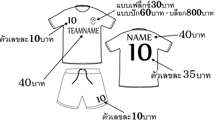 อัดโพลิเฟล็กซ์:โลโก้,ชื่อผู้เล่น,ชื่อทีม,หมายเลข